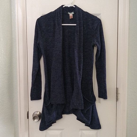Heather Navy Cardigan Wrap - Picture 1 of 4